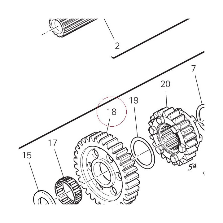Driven gear 1ST speed T37 17215011A