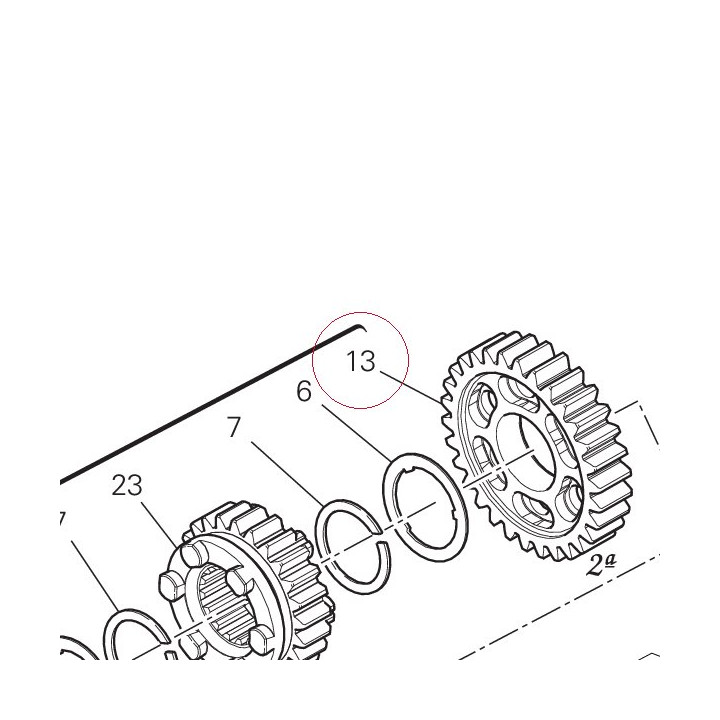 Driven gear 2ND speed T30 17215021A