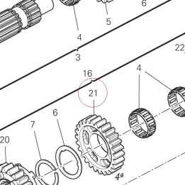 Driven gear 4TH speed T:26 17215031A