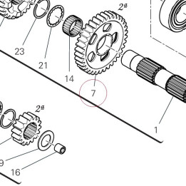 Driven gear 2ND speed T36 17216081A