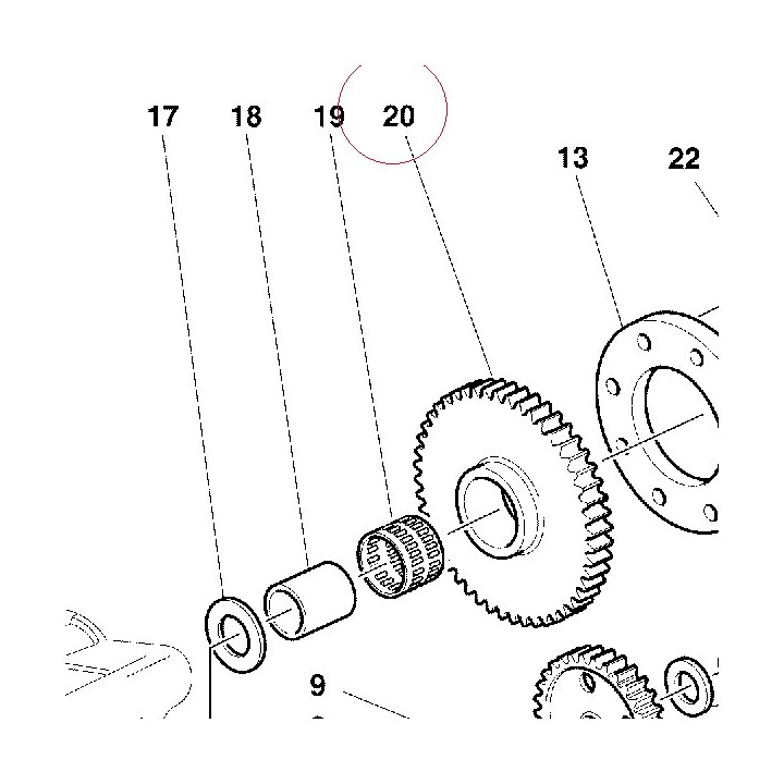 Driven gear 17310041A