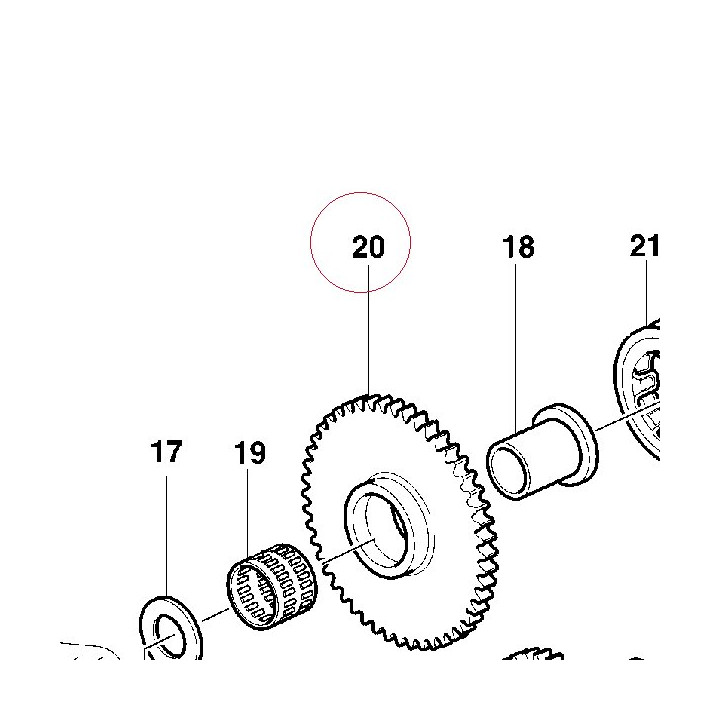 Electric starter driven gear 17310121A
