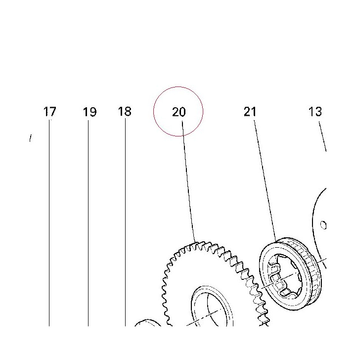 Gear, electric starter T71 17310123A