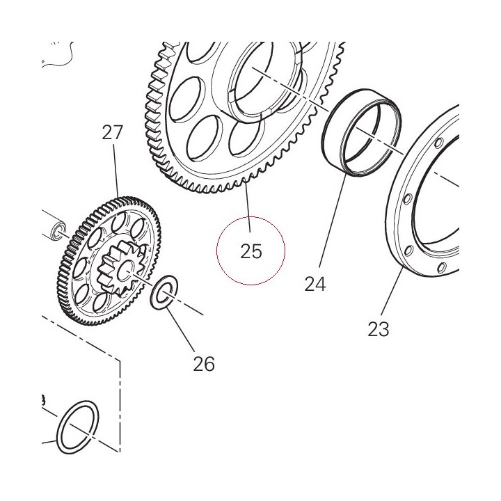 Electric starter driven gear 17310261A