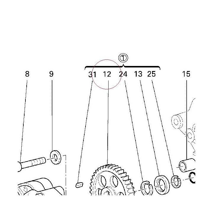 Oil pump gear 17410252A