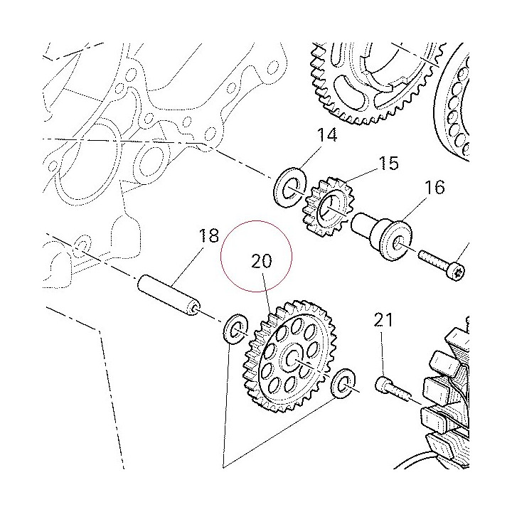 Gear, double t 13/58 17610141A