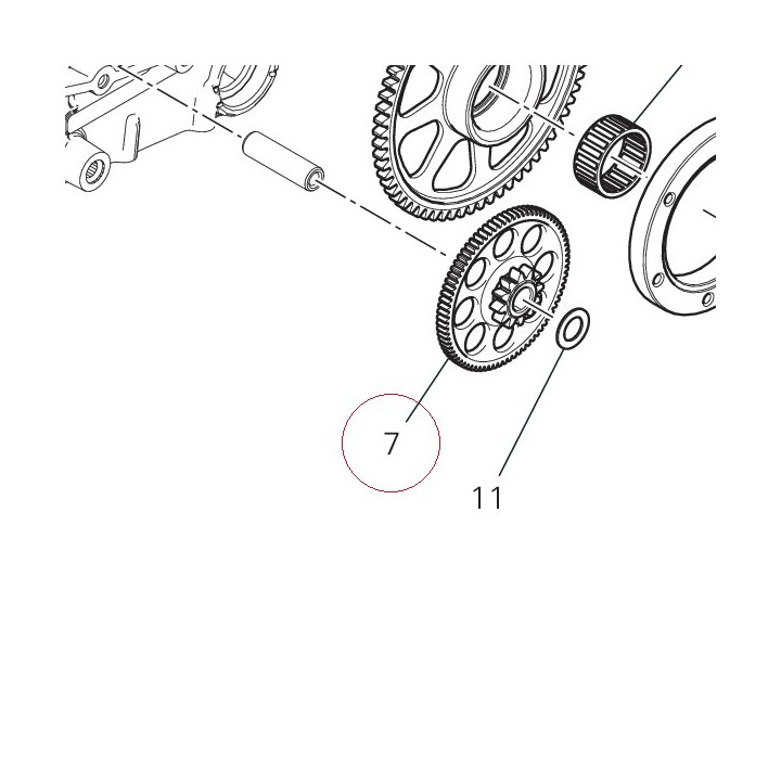 Idle gear 17610281B