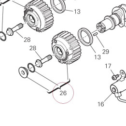 Timing belt pulley, driven 17740042B