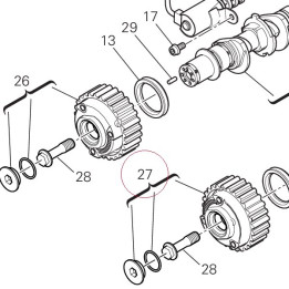 Timing belt pulley, driven 17740051A
