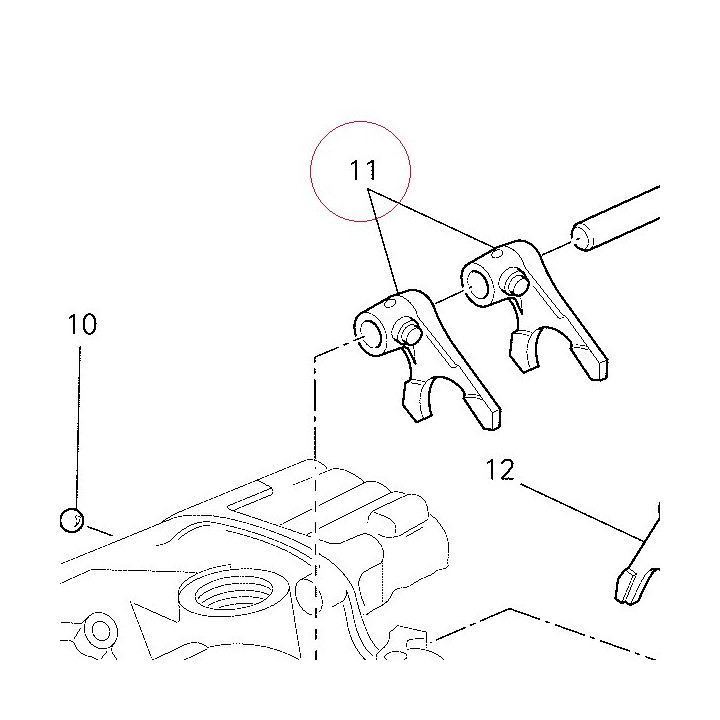 Shift fork 1ST-4TH 2ND-3RD 18010011A