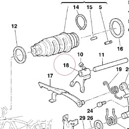 Gear selector fork 5TH/6TH 18010102A