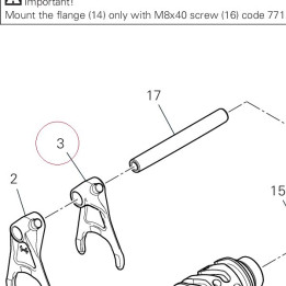 2TH, 3TH gear selector fork 18010601B