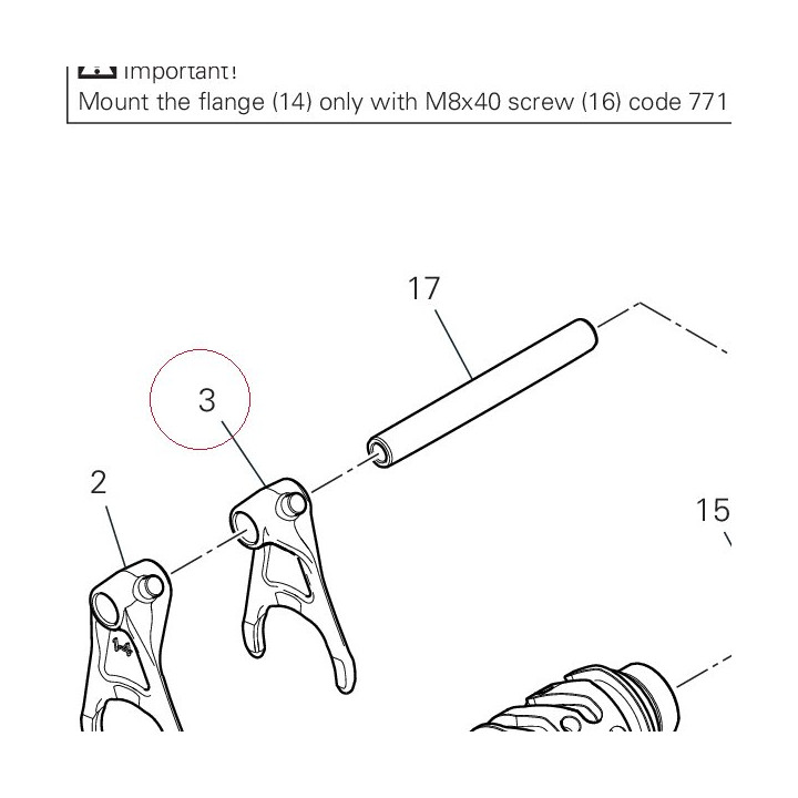 2TH, 3TH gear selector fork 18010601B