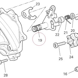 Gear selector shaft 18120021E
