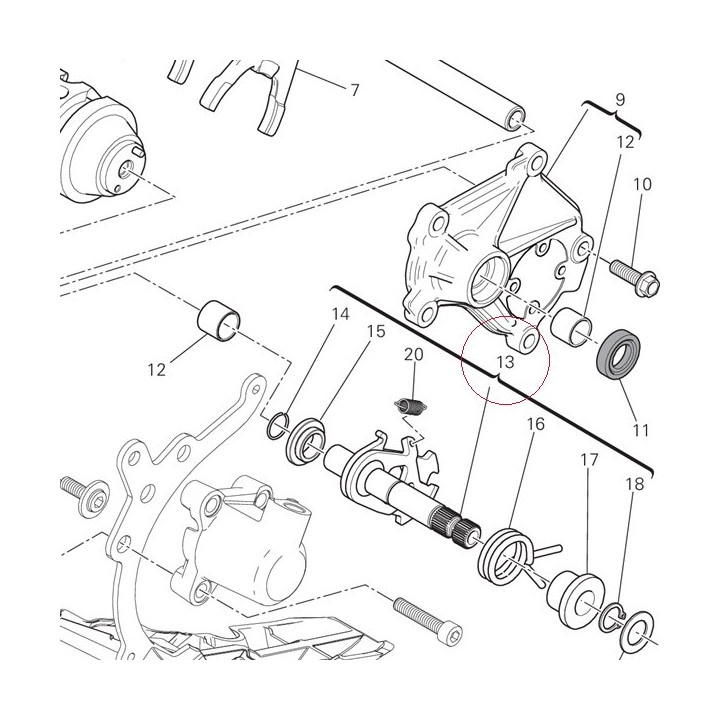Gear change mechanism 18120051C