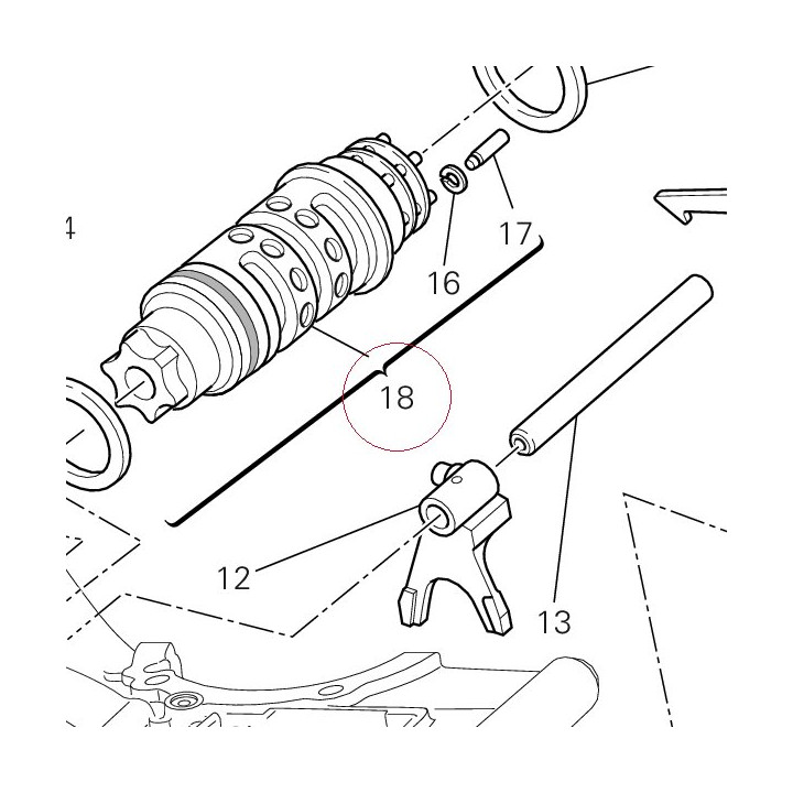 Complete gearbox drum 18220353A