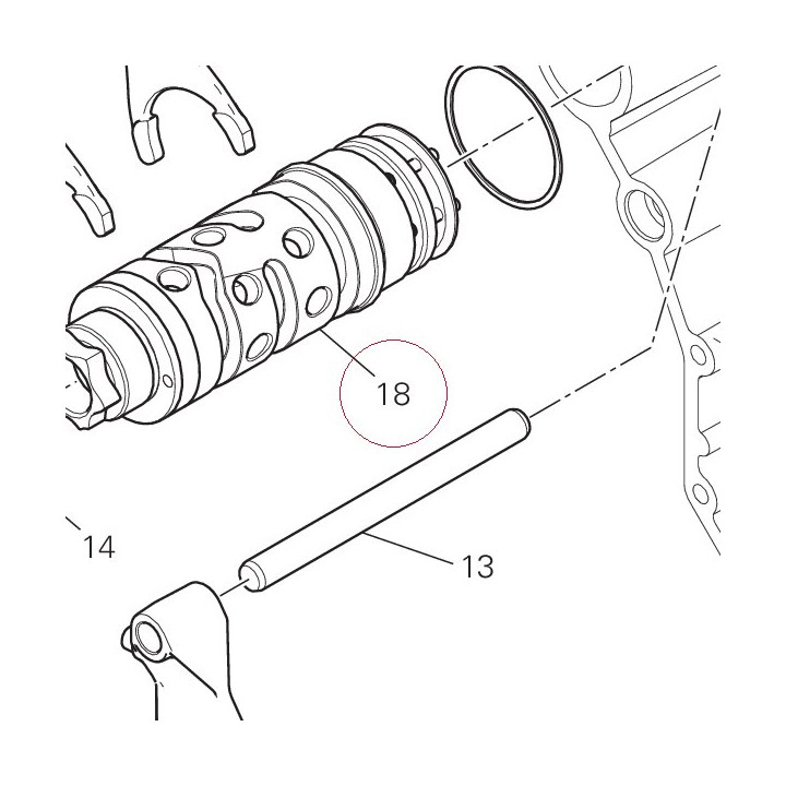 Complete gearbox drum 18220532A