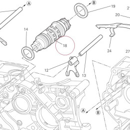 Complete gearbox drum 182Z0071A