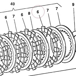 Clutch plate, drive 3mm 19110151A