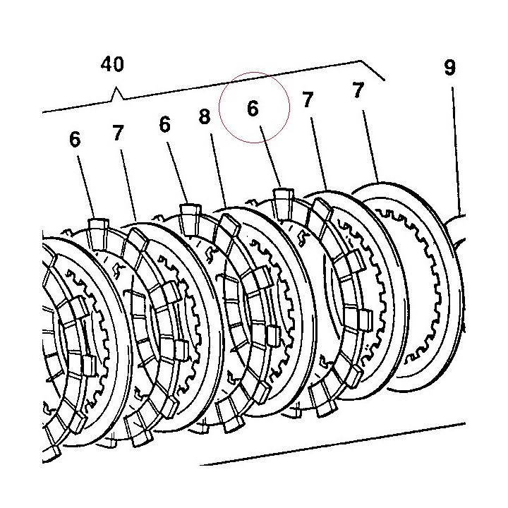 Clutch plate, drive 3mm 19110151A