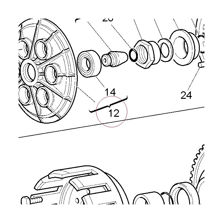 Disk, clutch pressure 19420011A