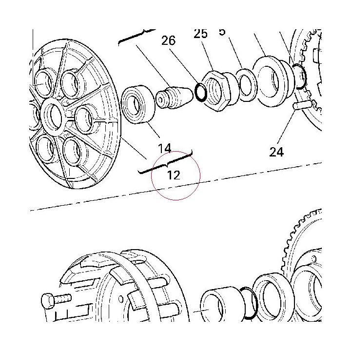 Disk, clutch pressure 19420011B