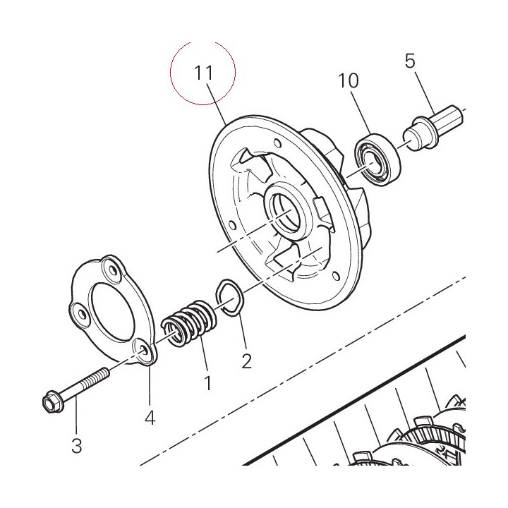 Disk, clutch pressure 19610541A