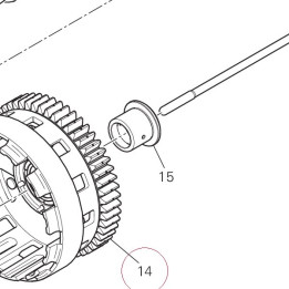 Primary driven gear complete 19820431A