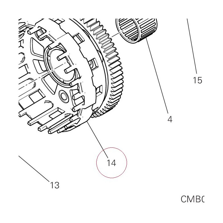 Primary driven gear complete 19820471A