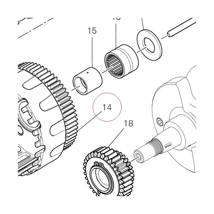 Primary driven gear complete 19820631E