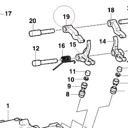 Opening rocker arm right 20810017A