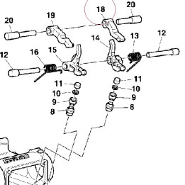 Opening rocker arm left 20810024A