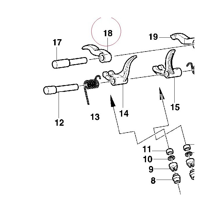 Opening rocker arm left 20810027A