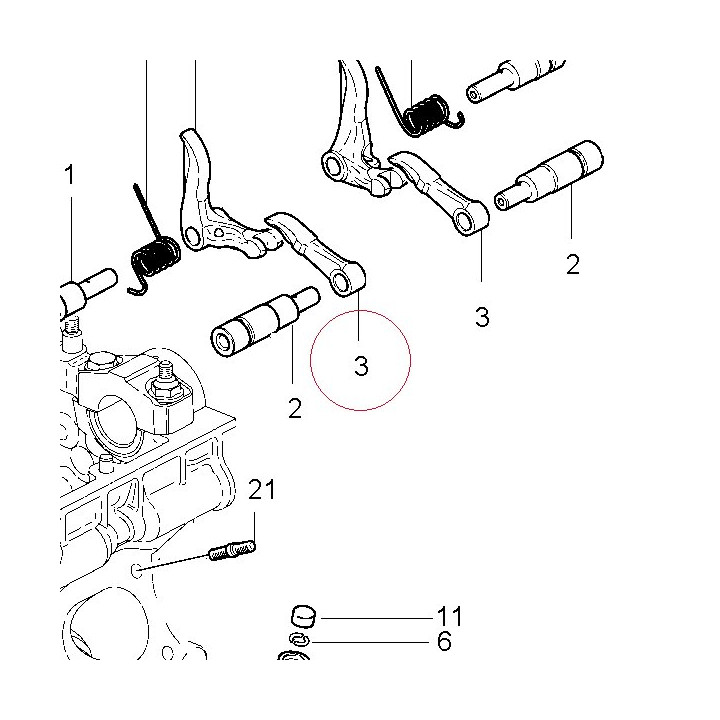 Open. rocker arm 20810095A