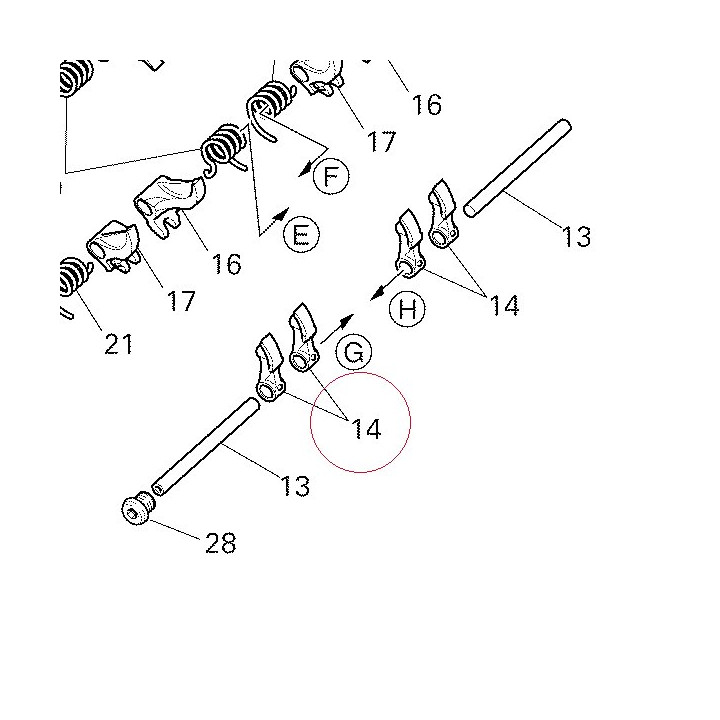 Open. rocker arm 20810262B