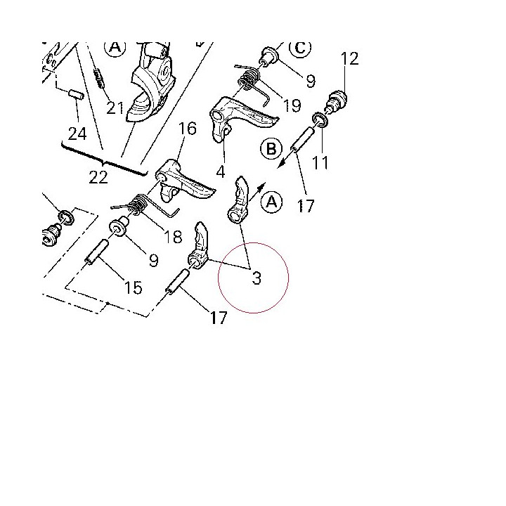 Open. rocker arm 20810291A