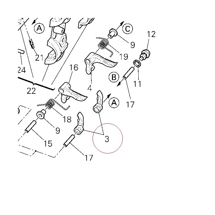 Open. rocker arm 20810331B