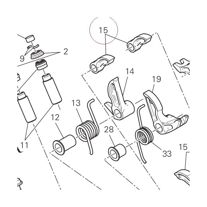 Open. rocker arm 20810381A