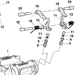 Closing rocker arm right 20910014A