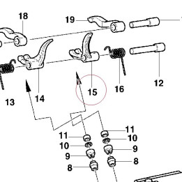 Closing rocker arm right 20910015A