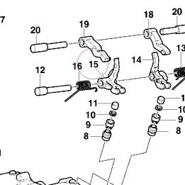 Closing rocker arm right 20910017A
