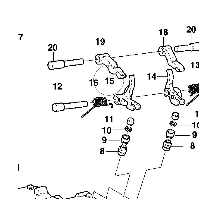Closing rocker arm right 20910018A