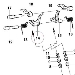 Closing rocker arm left 20910027A