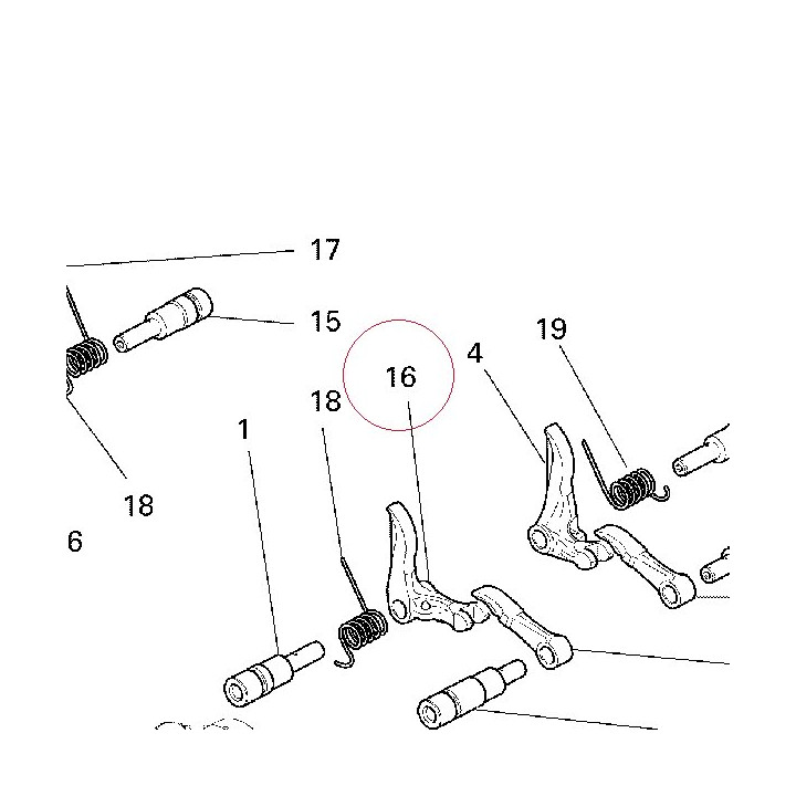 Closing rocker arm right 20910136A