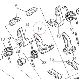 Closing rocker arm right 20910641A