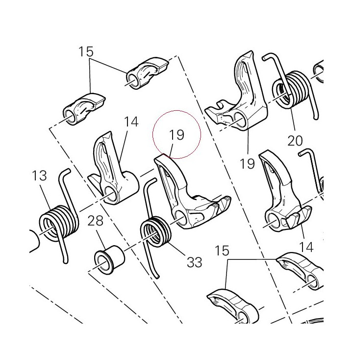 Closing rocker arm right 20910641A