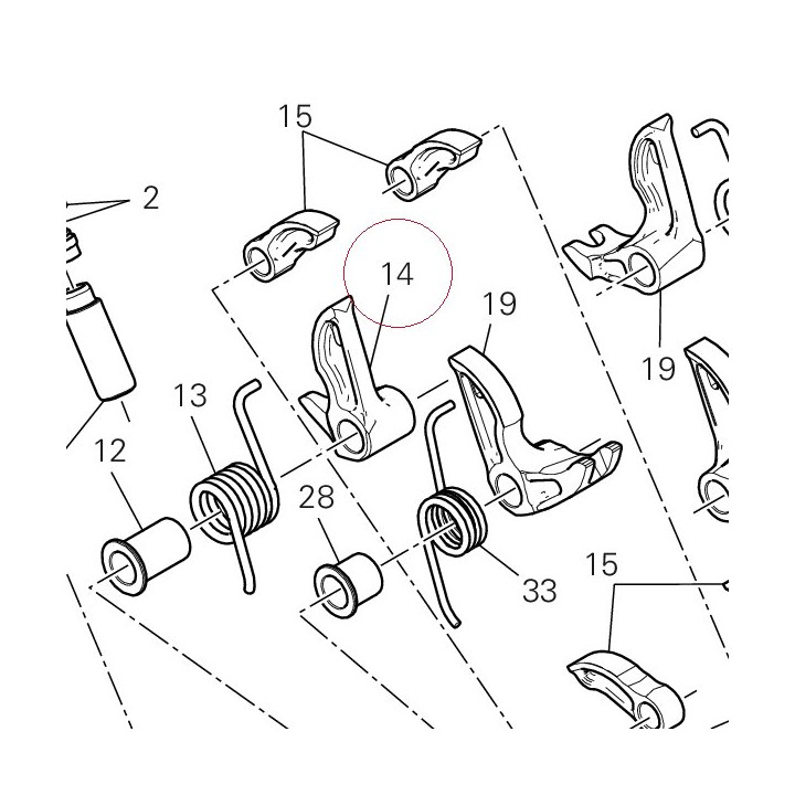 Closing rocker arm left 20910651A