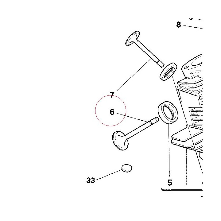 Intake valve 21010035A