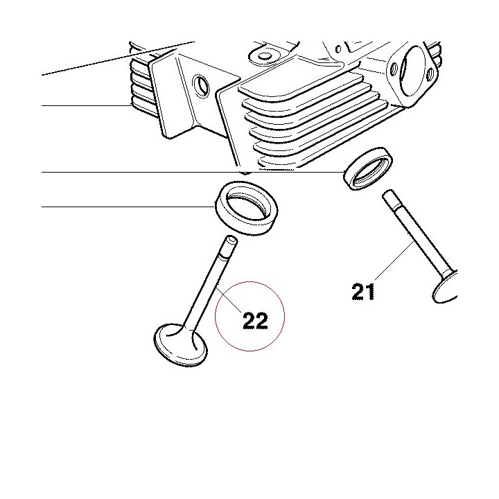Intake valve 21010151A