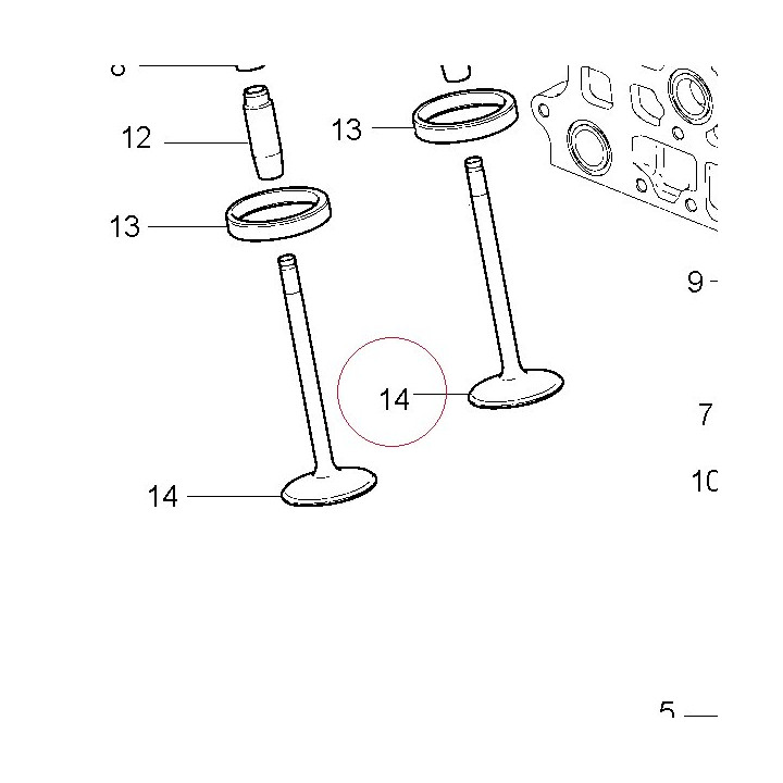 Intake valve 21010272A